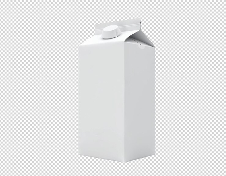 cartão de leite isolado em branco