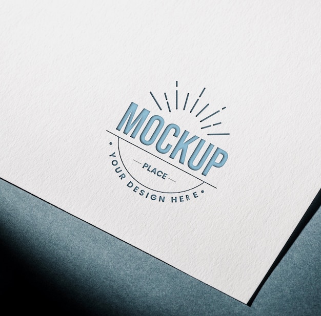 Cartão de papel texturizado mock-up
