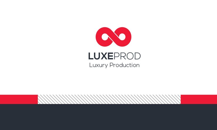 PSD cartão de visita luxeprod marca de produção de luxo
