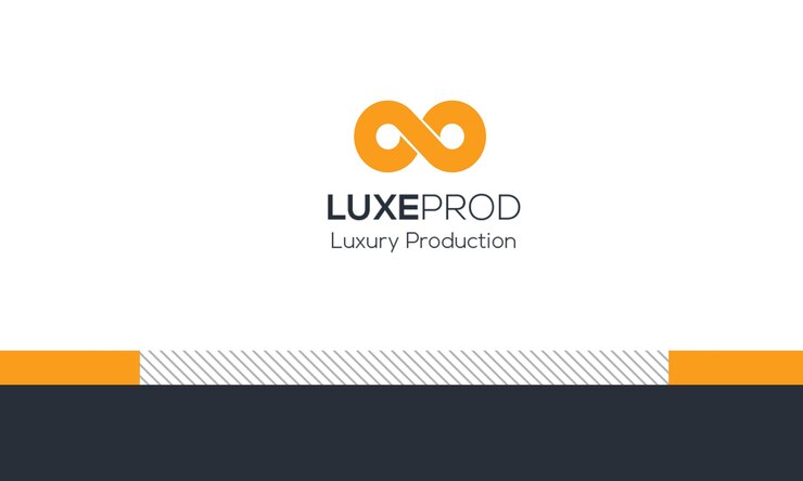 PSD cartão de visita moderno luxeprod com símbolo do infinito