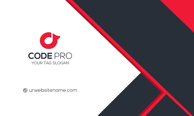 Cartão de visita para o Code Pro com um design moderno e geométrico