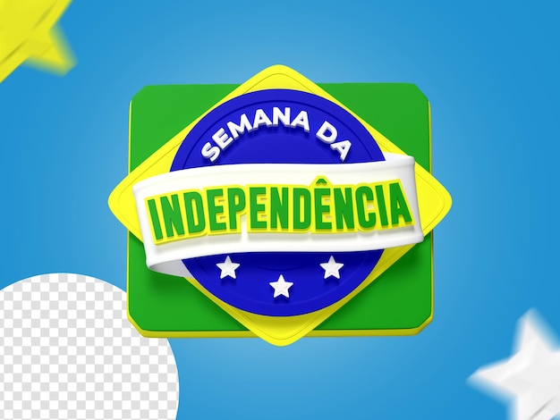 Cartão dia da independencia brasil etiqueta do dia da independência brasil psd