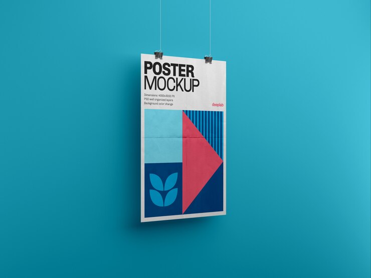 cartaz com maquete premium de fundo editável