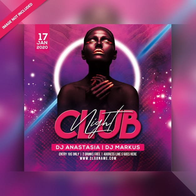 Cartaz de festa do clube noite