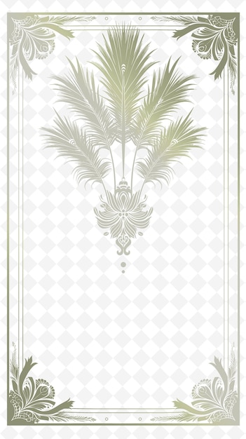 cartaz de palmeiras com um padrão floral