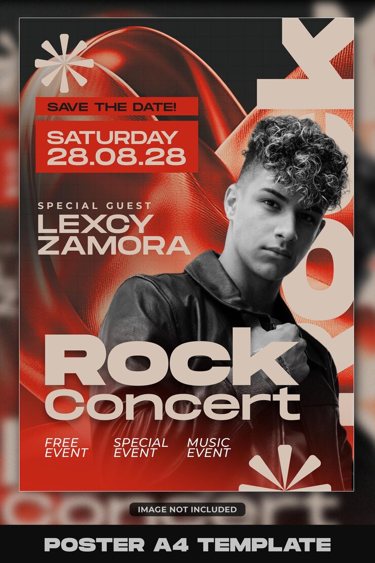 PSD cartaz de um concerto de música