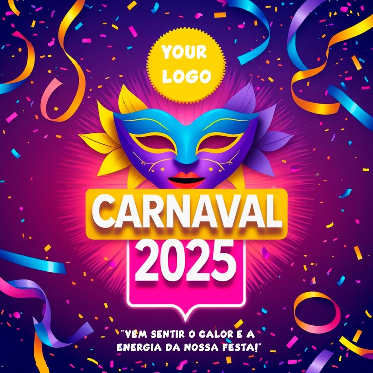 PSD cartaz do carnaval de 2025
