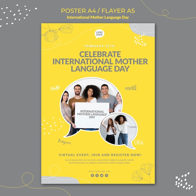 Cartaz do Dia Internacional da Língua Materna