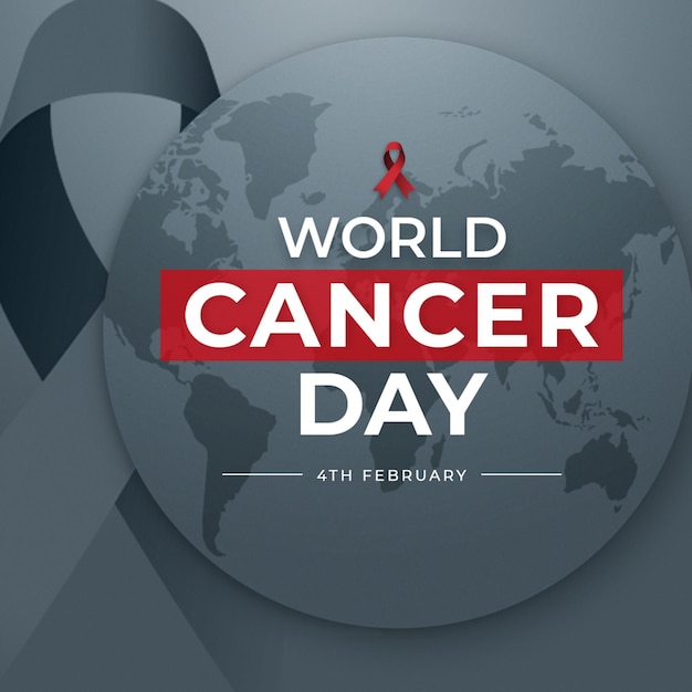 Cartaz do dia mundial do câncer ou fundo de banner