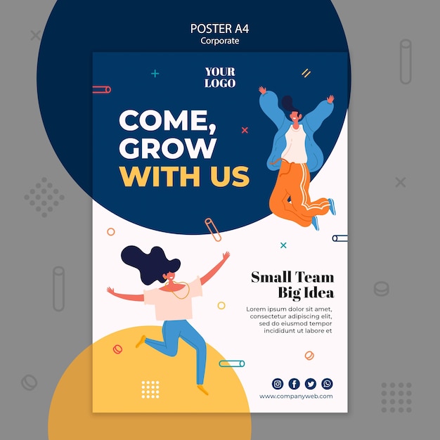 Cartaz do modelo de anúncio de contratação