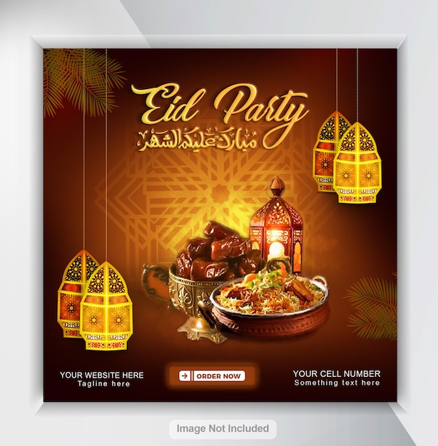 cartaz promocional de alimentos do Ramadão