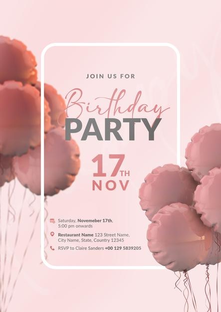 carte d&#39;anniversaire rose