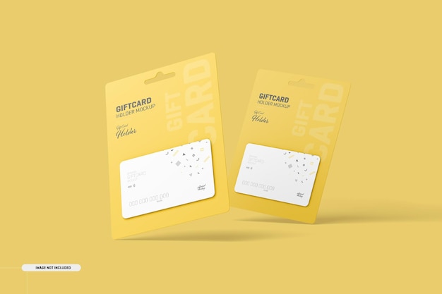 carte-cadeau avec maquette de porte-cartes