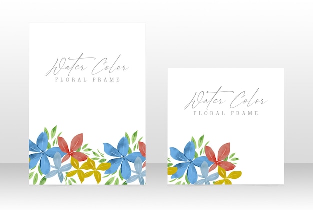 Carte de cadre botanique invitation mariage floral aquarelle