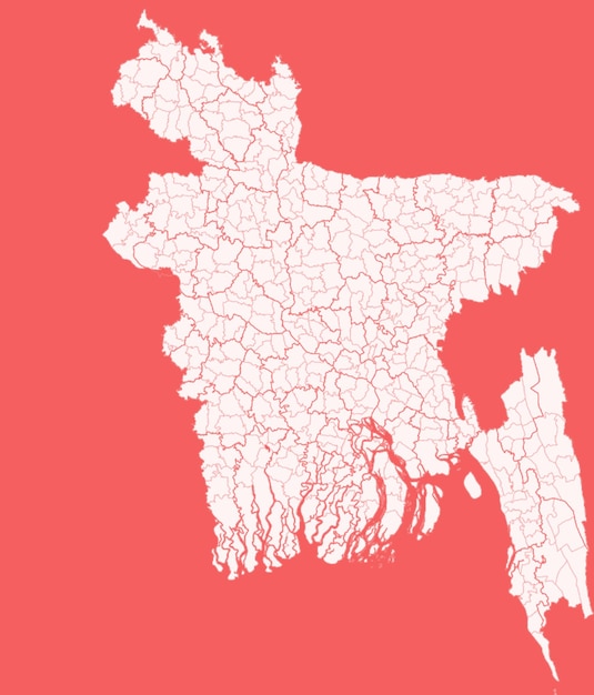PSD carte du bangladesh