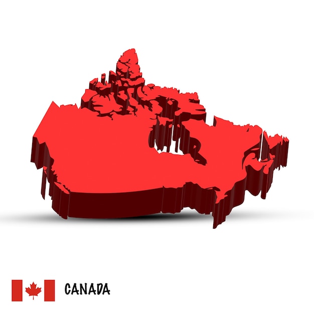 une carte du canada avec le mot canada dessus