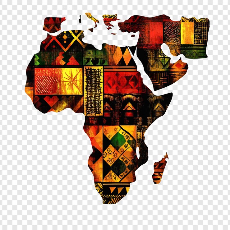 PSD carte du continent africain