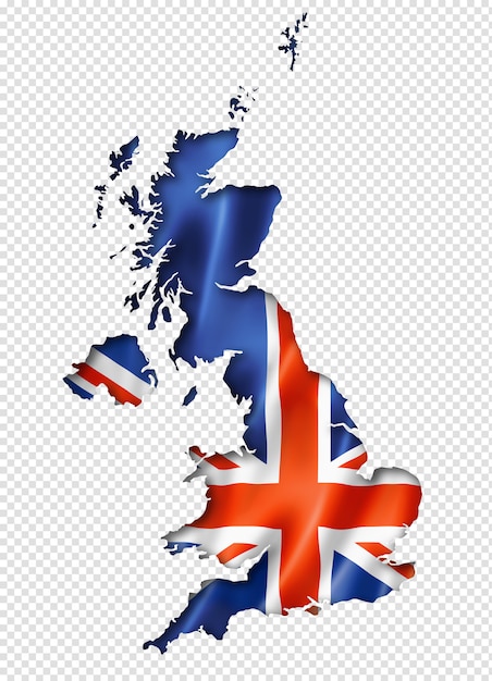 PSD carte du drapeau britannique