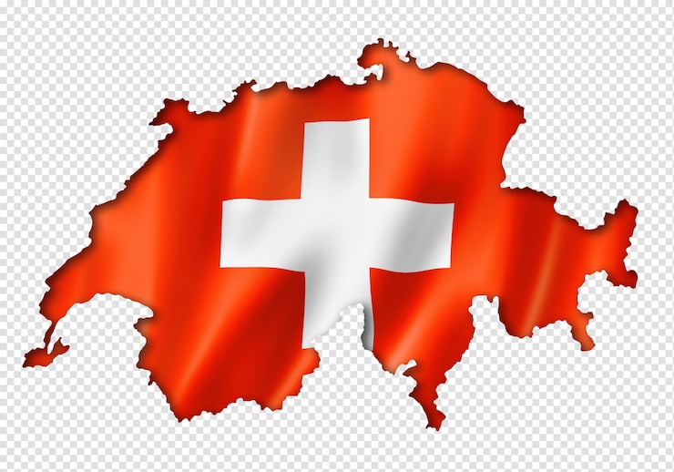 PSD carte du drapeau suisse