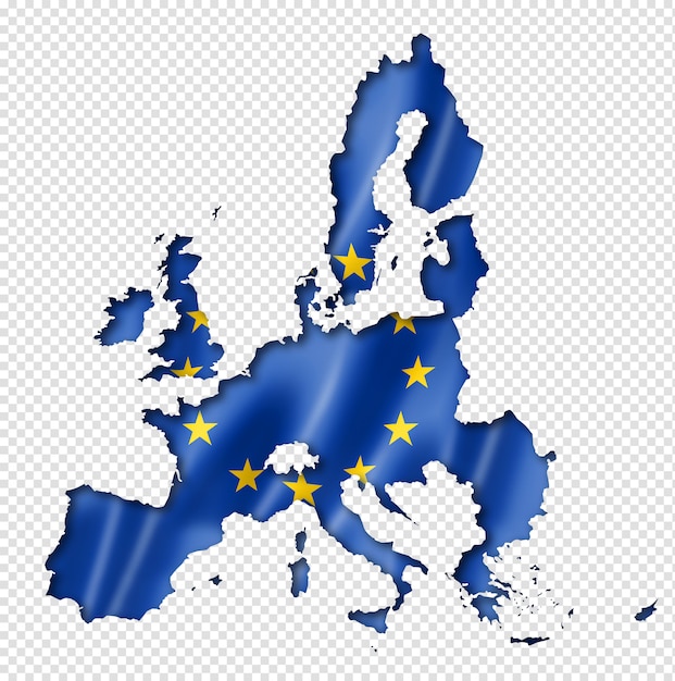 PSD carte du drapeau de l'union européenne