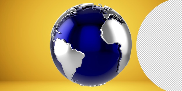 Carte du monde 3d globe PNG transparent