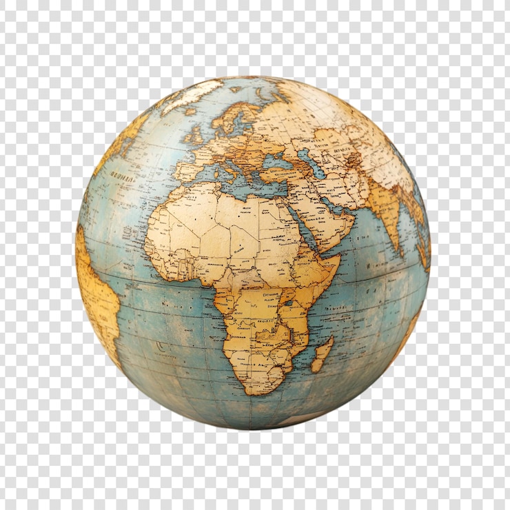 PSD carte du monde du globe vintage géographie antique voyage d'exploration