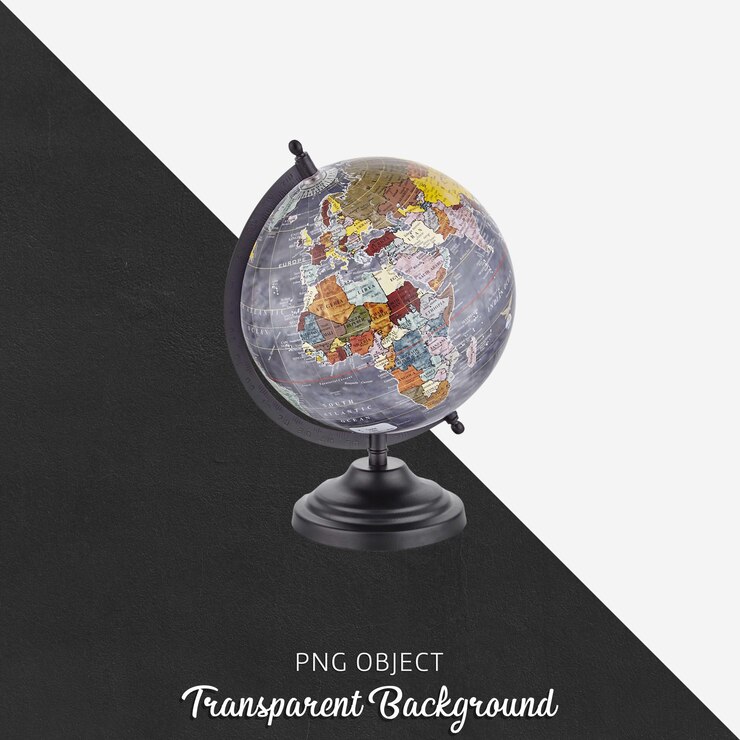 PSD carte du monde sur transparent