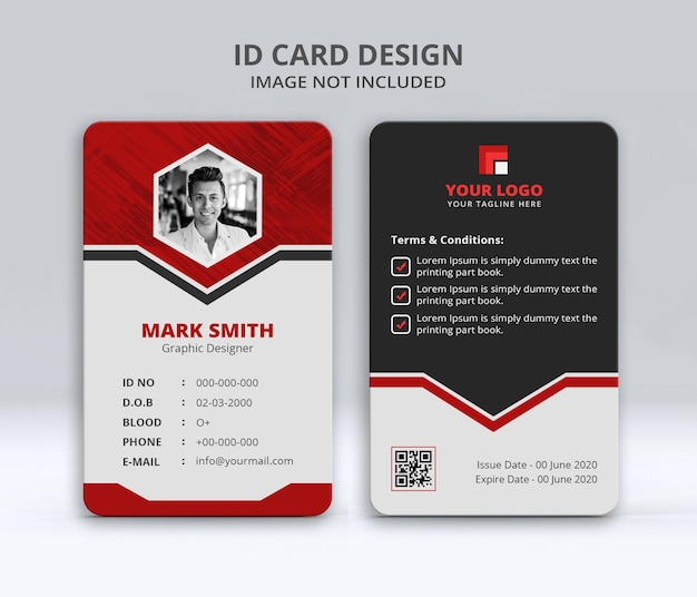 Carte D'identité D'employé De Conception De Carte D'identité D'entreprise