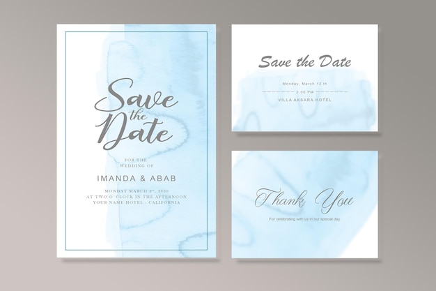 Carte d'invitation de mariage floral réservez la date merci psd