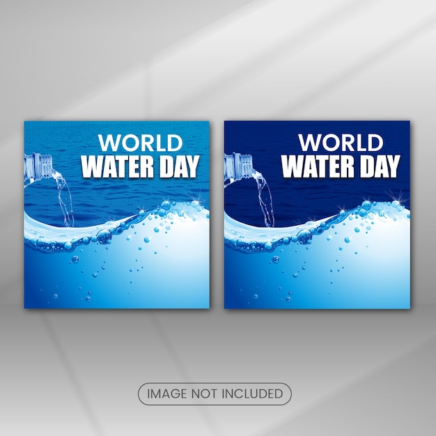 PSD carte de la journée mondiale de l'eau 22 mars
