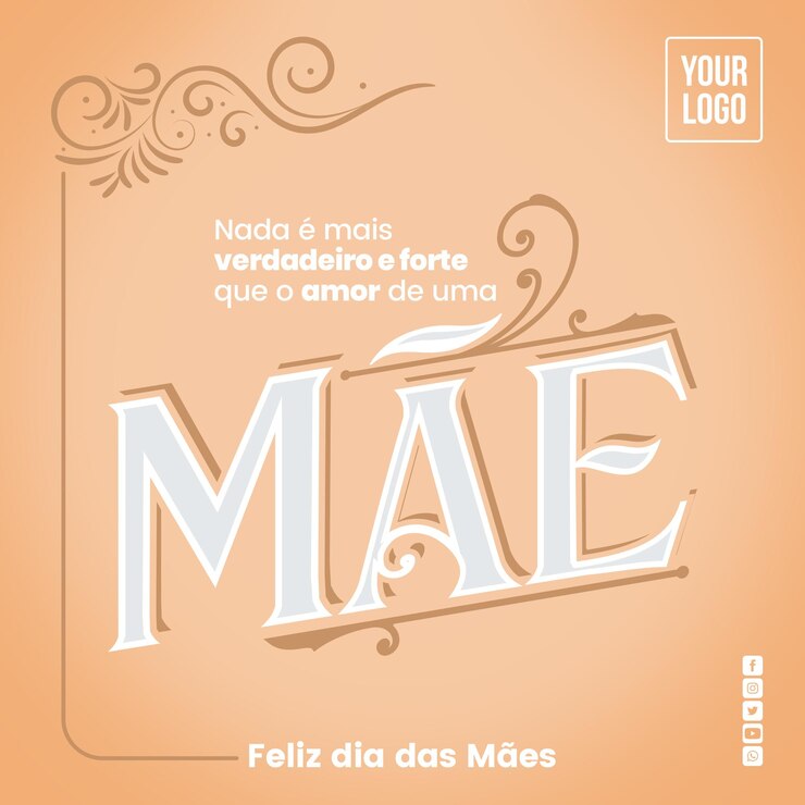 Carte postale des médias sociaux bonne fête des mères