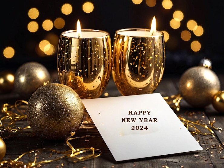 PSD une carte qui dit bonne année.