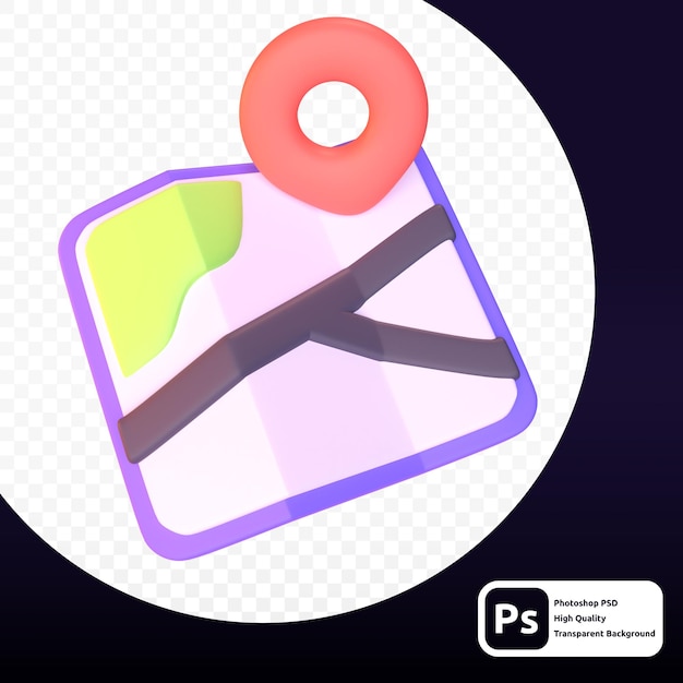 Carte en rendu 3D pour le Web ou la présentation d'actifs graphiques