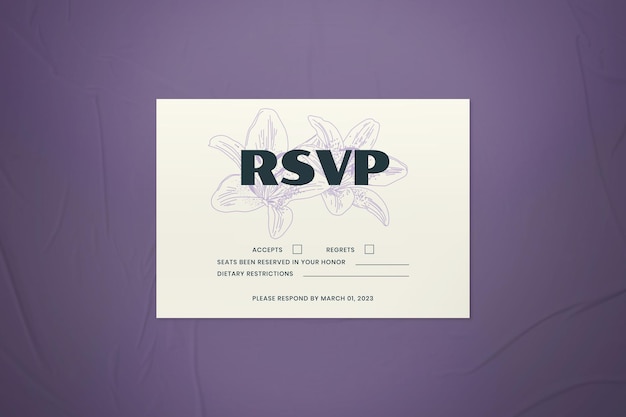 Carte Rsvp Rétro