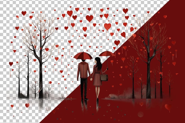 PSD carte de saint valentin png illustration