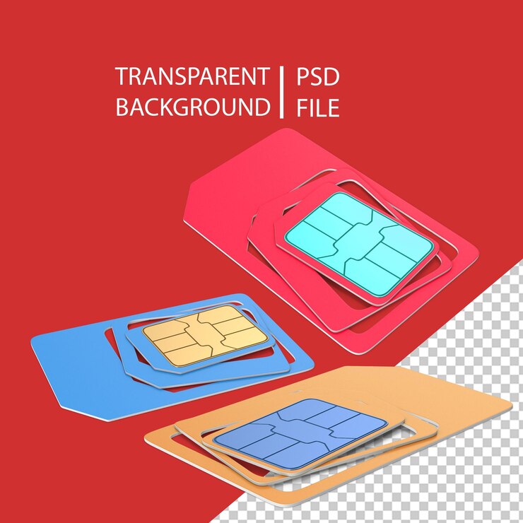 PSD carte sim png