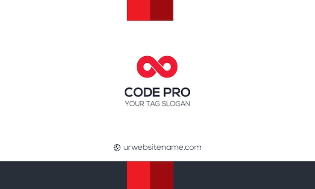 Carte de visite Code Pro avec le logo du symbole de l'infini