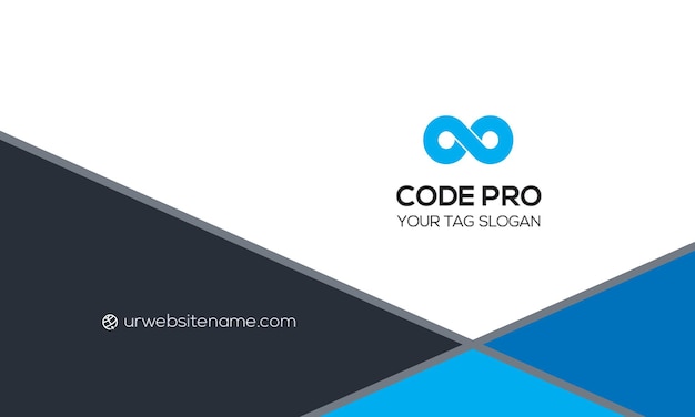 Carte de visite Code Pro avec le symbole de l'infini