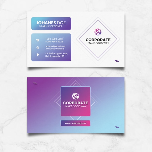 PSD carte de visite creative color