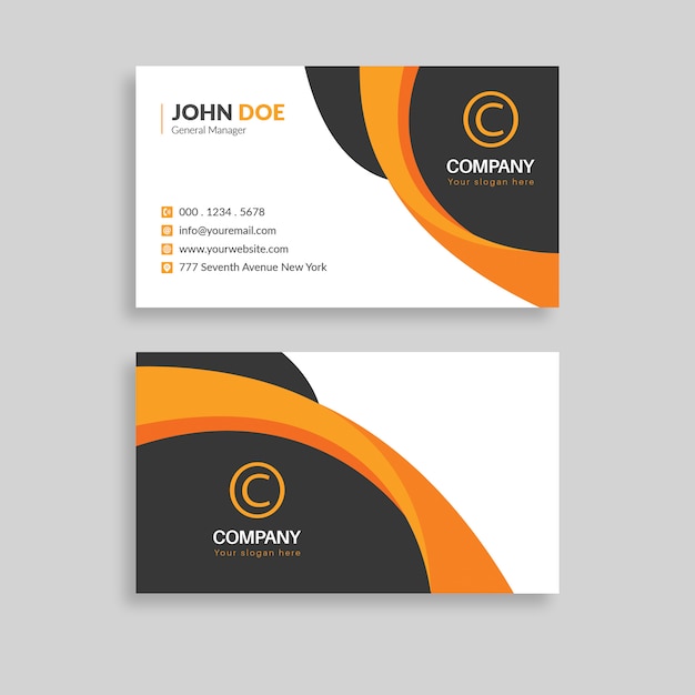 Carte de visite créative orange