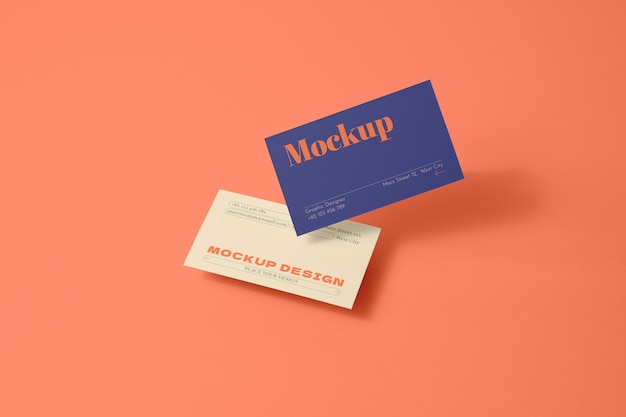 Carte de visite dans une maquette de studio