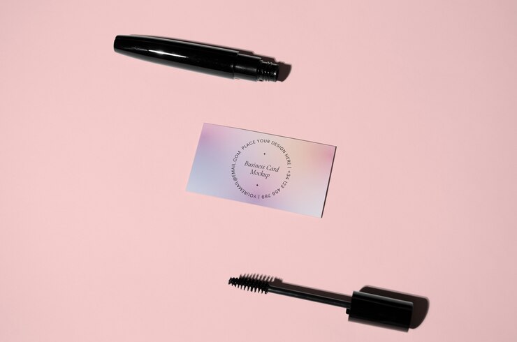 PSD carte de visite dégradée avec mascara pour les cils