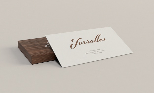 Carte de visite avec maquette de porte-carte