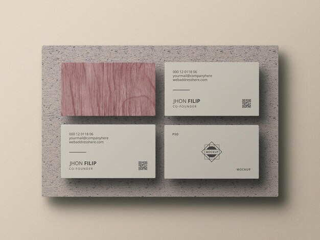 Carte De Visite Mockup