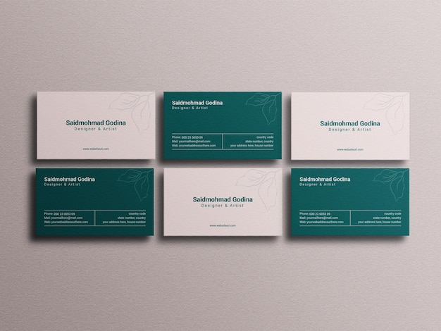 Carte De Visite Mockup