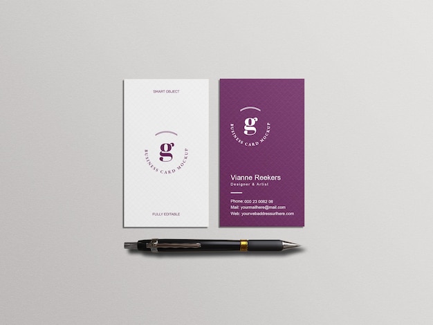 Carte De Visite Mockup