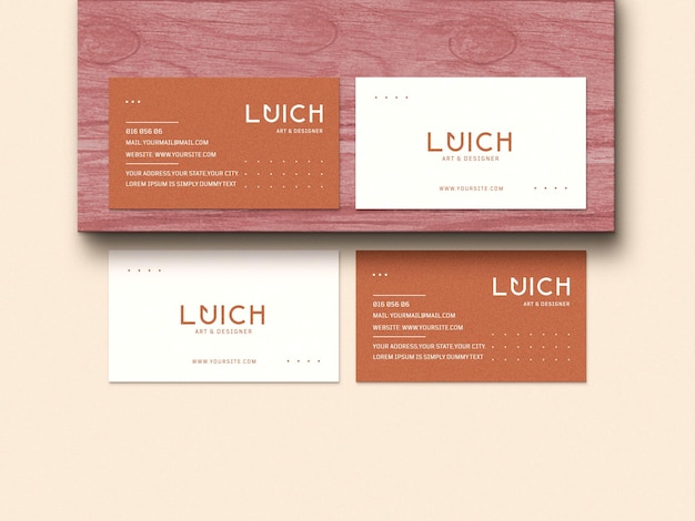 Carte De Visite Mockup