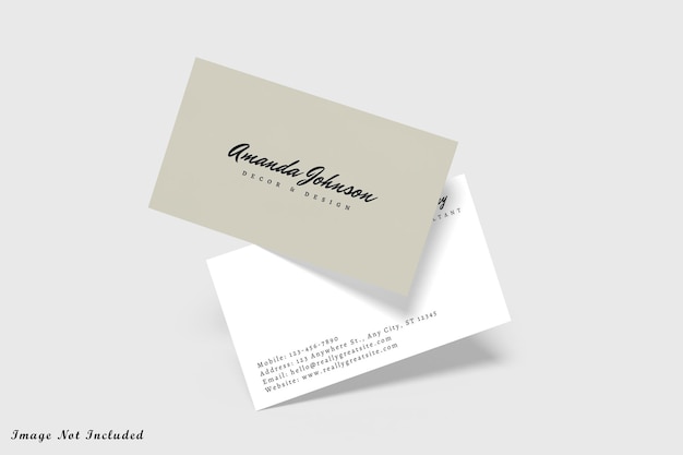 Carte De Visite Mockup