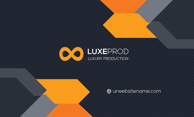 Carte de visite pour la production de luxe Luxe Prod avec design géométrique