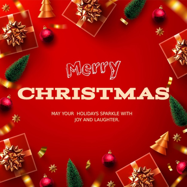 Une carte de vœux de joyeux Noël